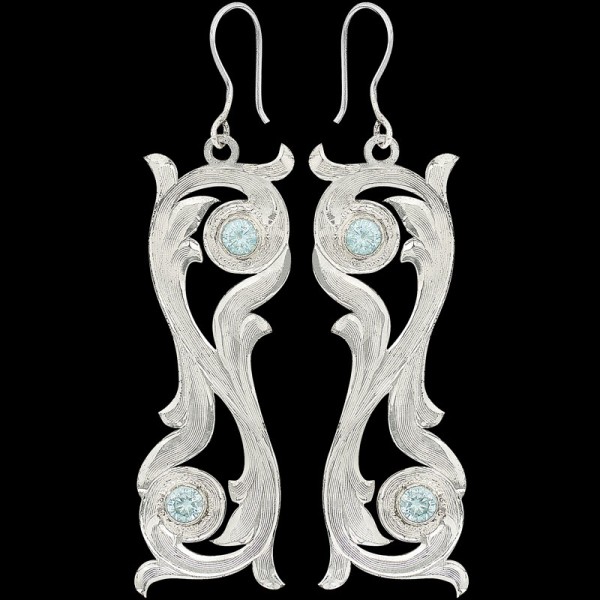 Camellia Earrings, The elegant scrollwork on the Camellia Earrings will polish your outfit with a luxurious Western look. Crafted with high quality German Silver by our exper